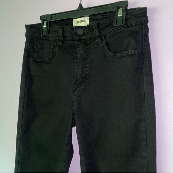 L'AGENCE Size 27 Marguerite High-Rise Skinny Jeans Black - Picture 2 of 9